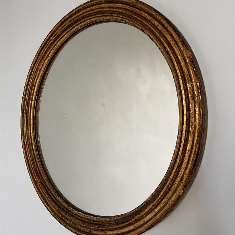 Round Gilt Mirror