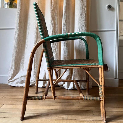 Pair of 1950’s Rattan Arm Chairs