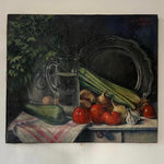 Large Still Life Oil on Canvas by Louis Wilmet