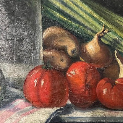 Large Still Life Oil on Canvas by Louis Wilmet