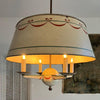 Directoire Style Painted on Metal and Brass Chandelier