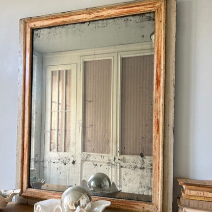 Louis XVI Period Mercury Glass Mirror with Original Patina