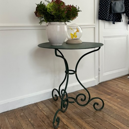 Emerald Green Metal Garden Table