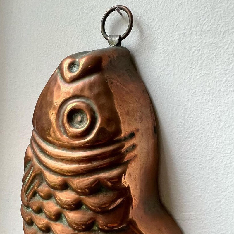 19th Century Large Copper Fish Mould