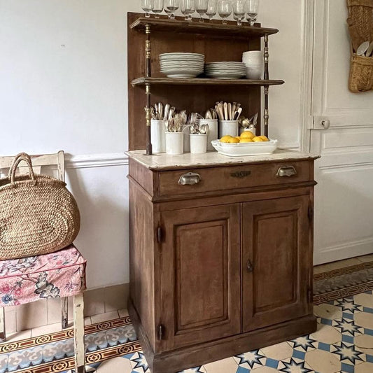 Oak and Brass Restaurant Sideboard