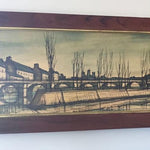 Framed Painting View of Notre Dame from the Seine in Paris, Signed