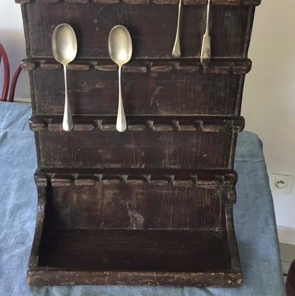 Walnut Spoon Holder from French Convent