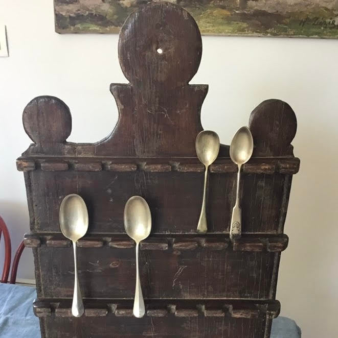 Walnut Spoon Holder from French Convent