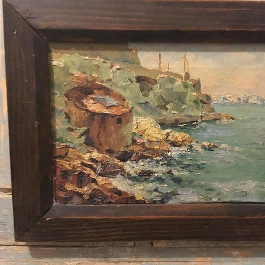 Framed Oil on Board - Cassis, South of France, Signed & Dated