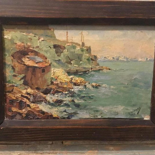 Framed Oil on Board - Cassis, South of France, Signed & Dated