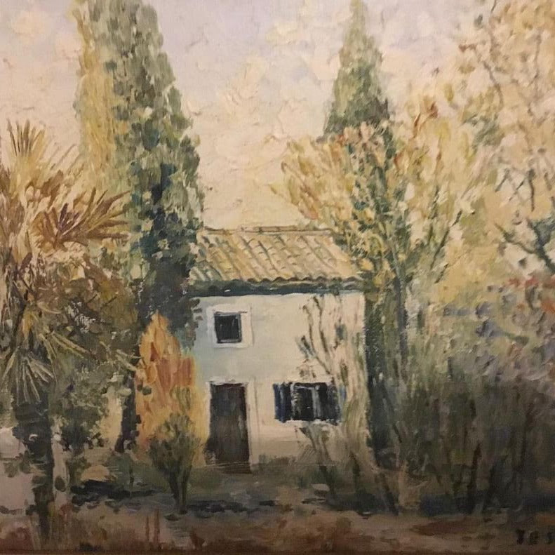 Framed Oil on Board - House in Provence, Signed by J. Paul Sorry