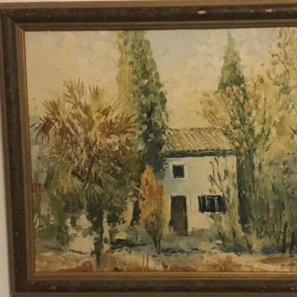 Framed Oil on Board - House in Provence, Signed by J. Paul Sorry