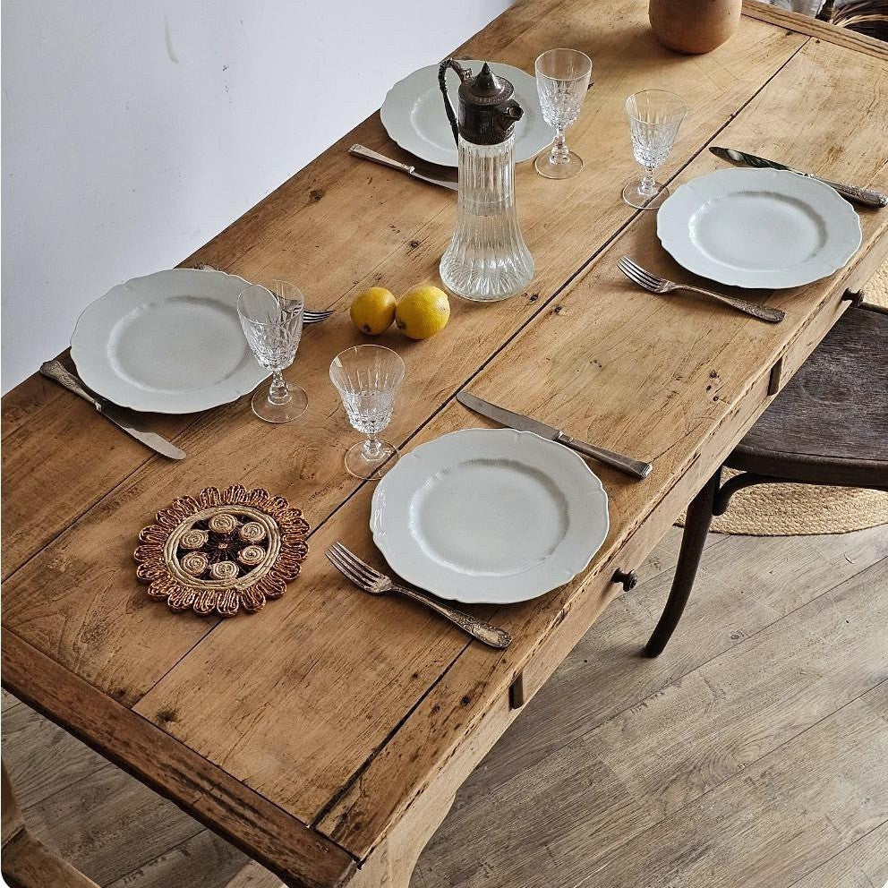 Farm Table with Drawers