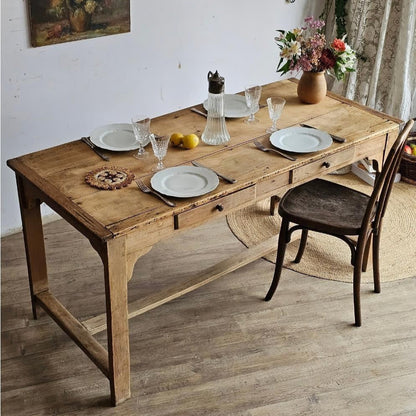 Farm Table with Drawers