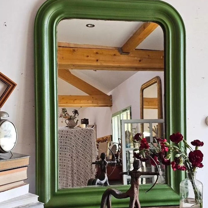 Kelly Green Painted Louis Philippe Mirror
