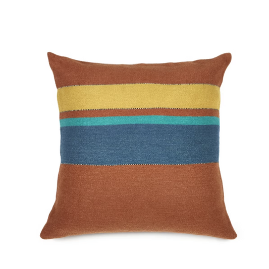 Libeco Redwood Stripe Linen Throw & Wool Pillow