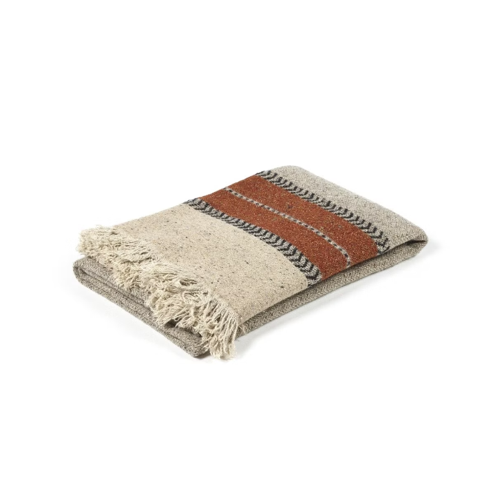 Libeco Montana Wool & Linen Throw Grey