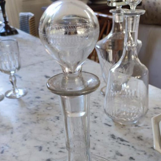 Crystal Decanter with Etched Design