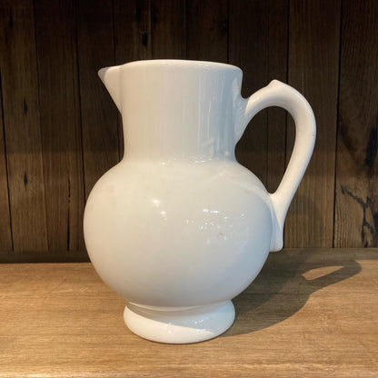 Round White Pitcher