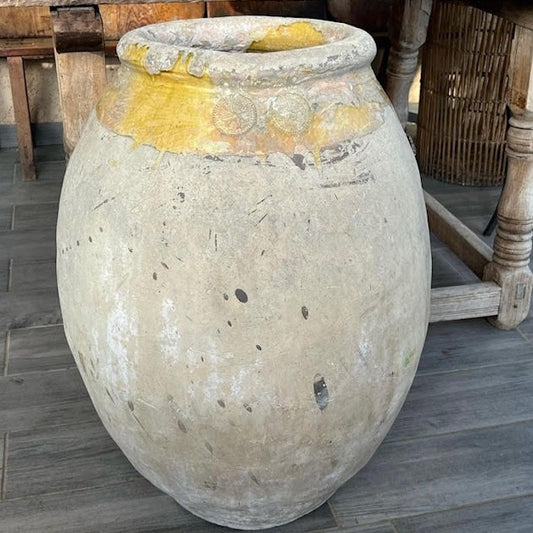 18th Century Biot Jar with Pale Yellow Glaze