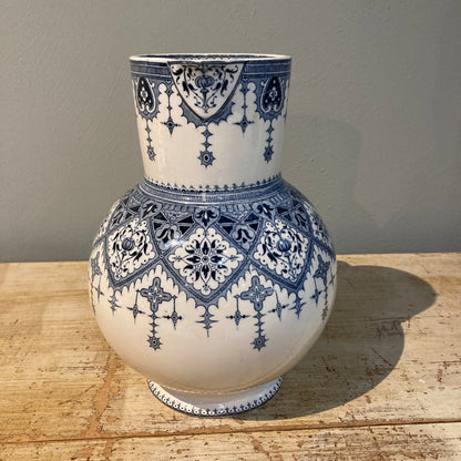 Sarreguemines Calcutta Blue & White Pitcher