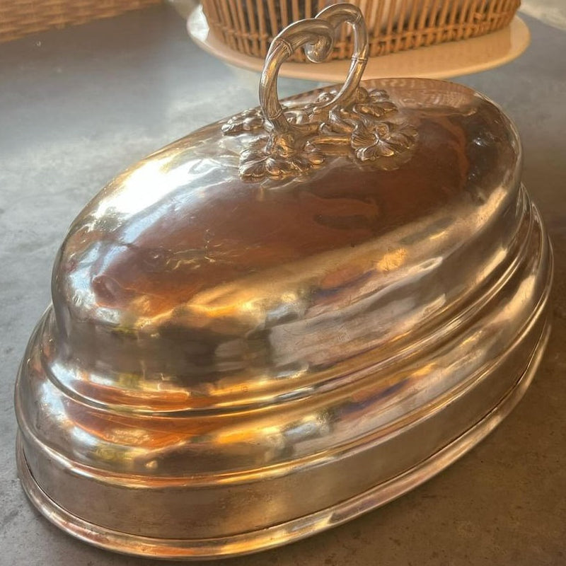 19th Century Silver Oval Cloche