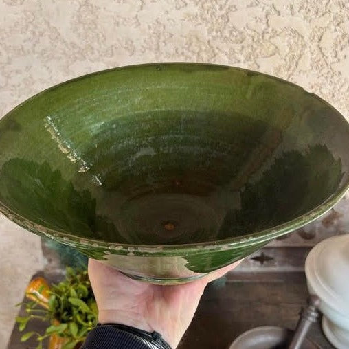 Green Glazed Bowl from Province (Stamped)