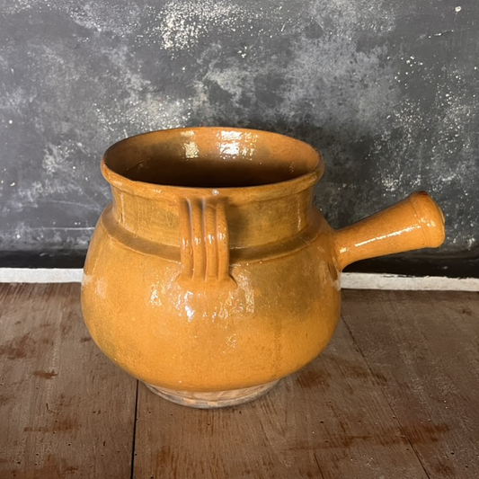 Antique French Ochre Glazed Cruche