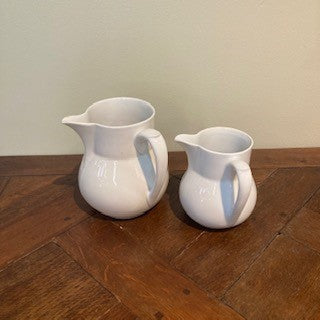 White Pitcher with Side Handle