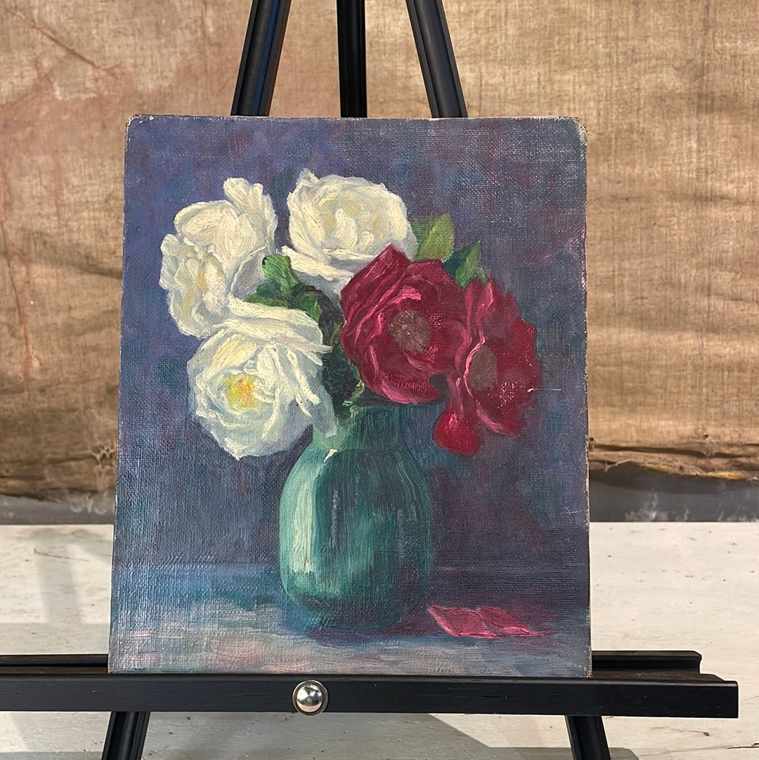 Unframed Oil Painting Still Life Roses