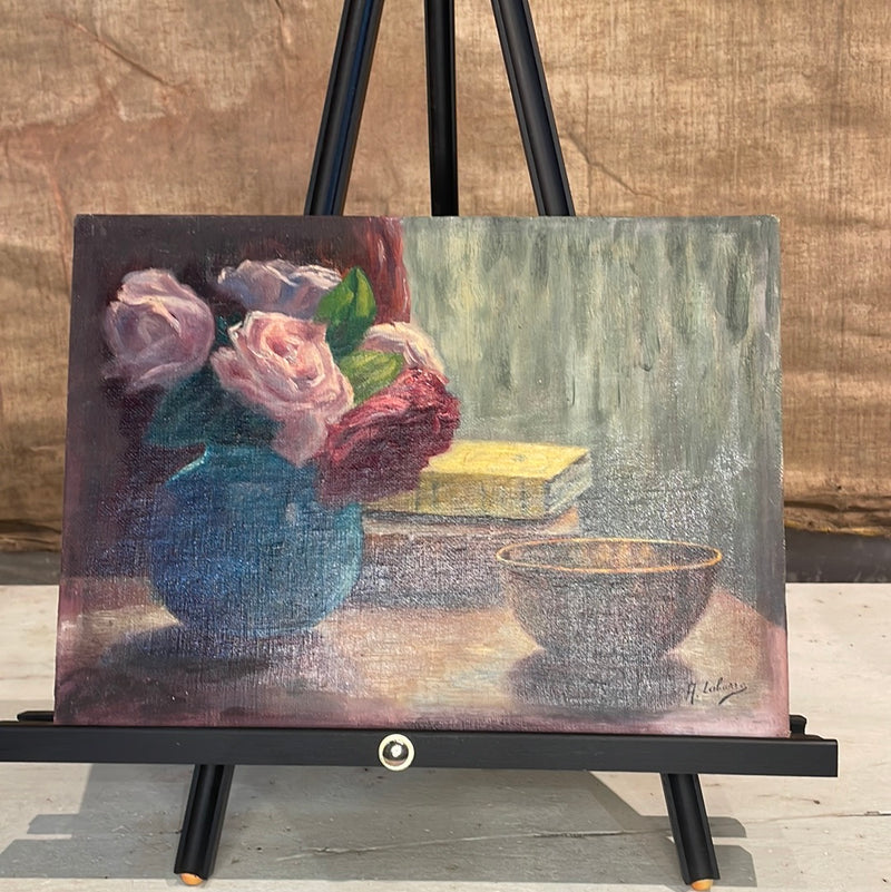 Oil on board - Roses