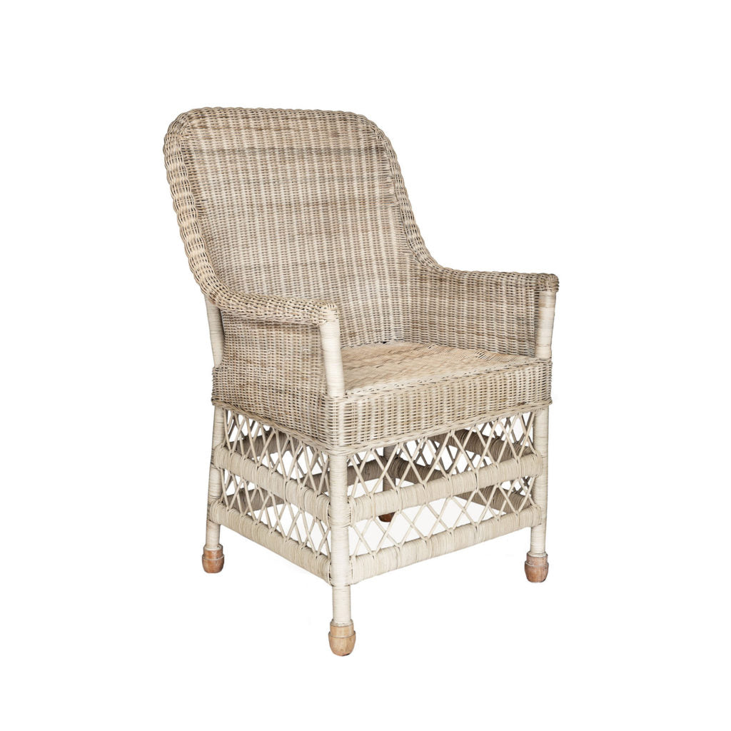 Mimi Rattan Arm Chair, by Belgian Pearls