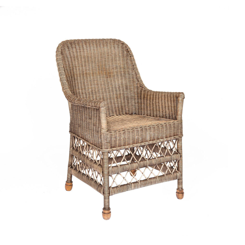 Mimi Rattan Arm Chair, by Belgian Pearls