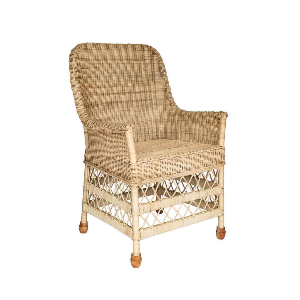 Mimi Rattan Arm Chair, by Belgian Pearls