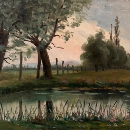Painting - Pond with Trees