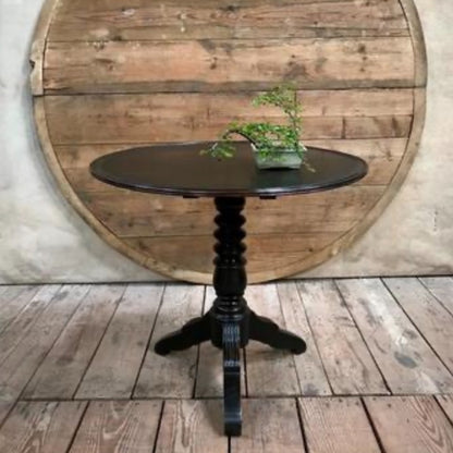 Ebonized Mahogany Tilt Top Table