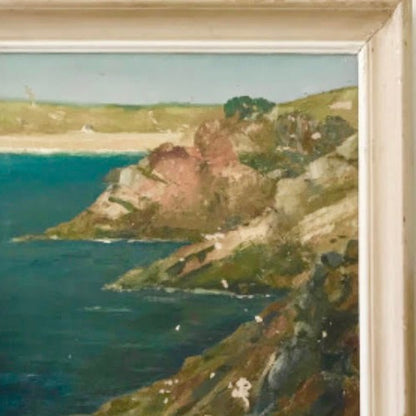 Framed Oil on Canvas - View of the point du Raz on the Baiedes