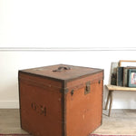 Square Leather Trunk