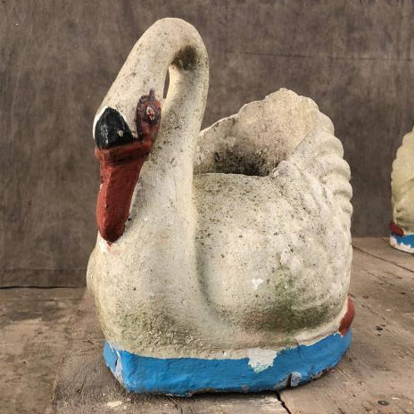 Cast Stone Swan Planter