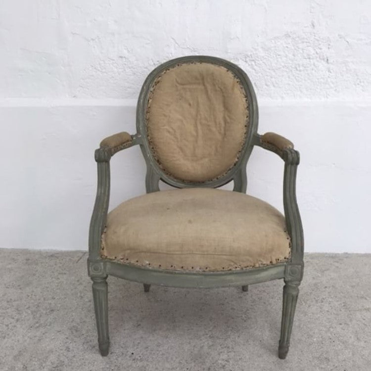 Louis XV Armchair in Pale Green