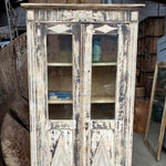 Small Cabinet w Diamond Detail and Carved Leaves