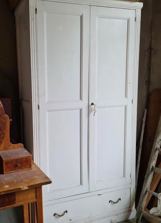 French White Painted Wardrobe