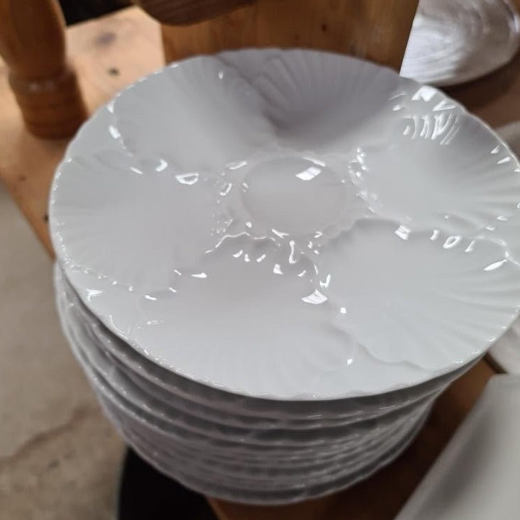 White Oyster Plates