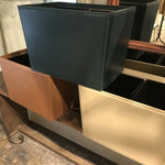 Leather Double Waste Basket