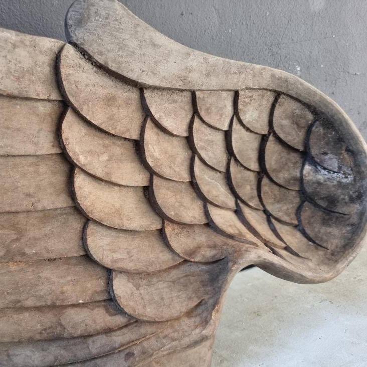 Carved Wood Angel Wing