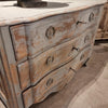 Bleached Walnut Commode with Traces of Blue Paint
