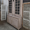 Large Walnut Bibliotheque -Dark Grey Inside