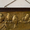 Framed Brass Embossed Birds