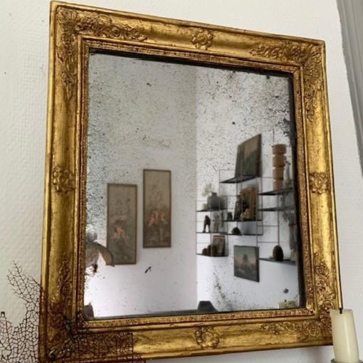 Mercury Mirror-Gold Carved Frame