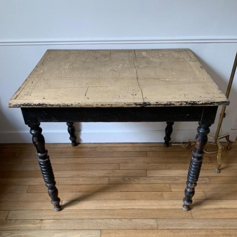 Napoleon III Period Table - Black Legs Unfinished Top